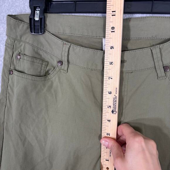 PrAna Pants 8 Green Nylon Stretch Low Rise Hiking Climbing Utility GORP Olive - Picture 7 of 13